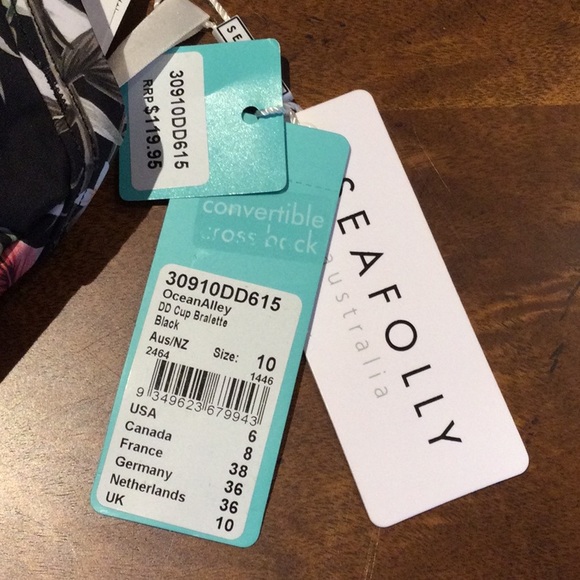NWT $118  SEAFOLLY US 6 DD CUP  TOP OCEAN ALLEY - Picture 3 of 8